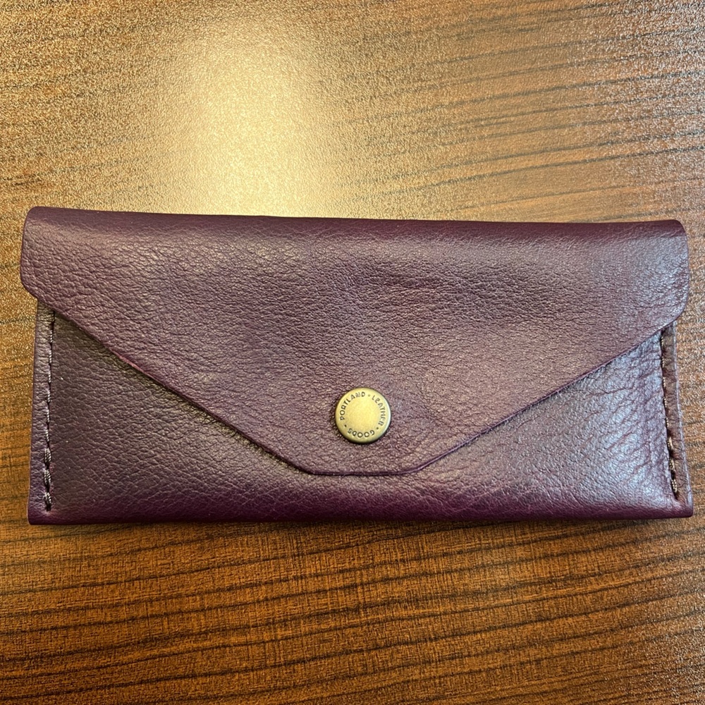 Portland Leather Long Envelope Wallet (I believe) looks like plum